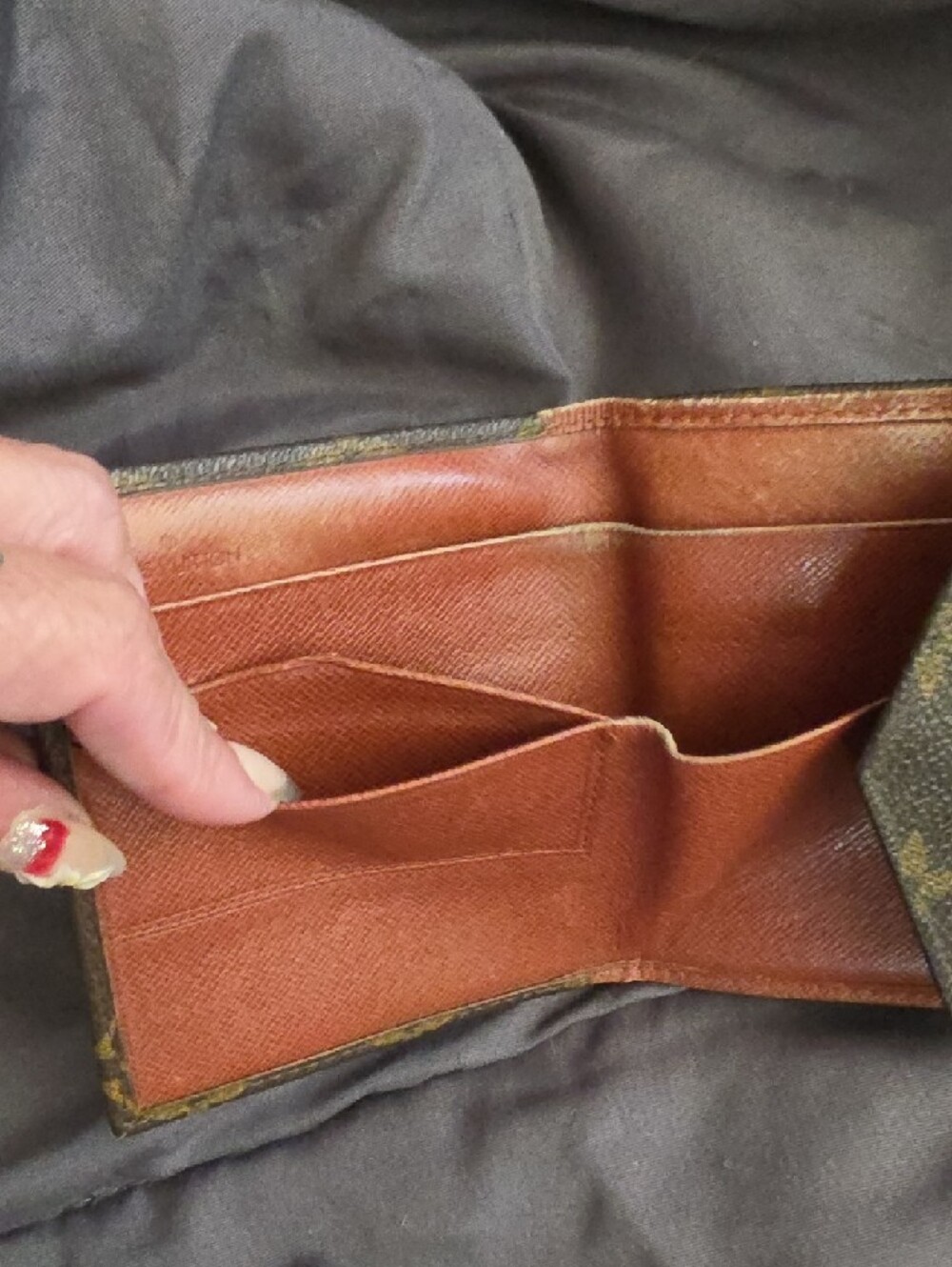 AUTHENTIC Louis Vuitton Monogram Compact Envelope Wallet - Brown/Gold Accents - Picture 8 of 13